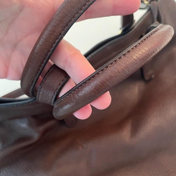 PRADA BROWN DEERSKIN LARGE TOTE BAG - Picture 6 of 10